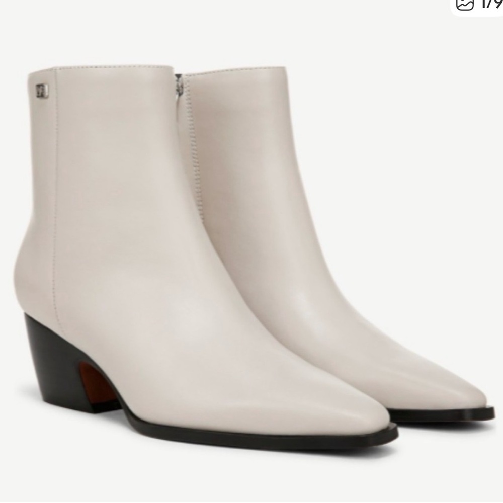 Franco Sarto Elegant Women's Cream Ankle Boots